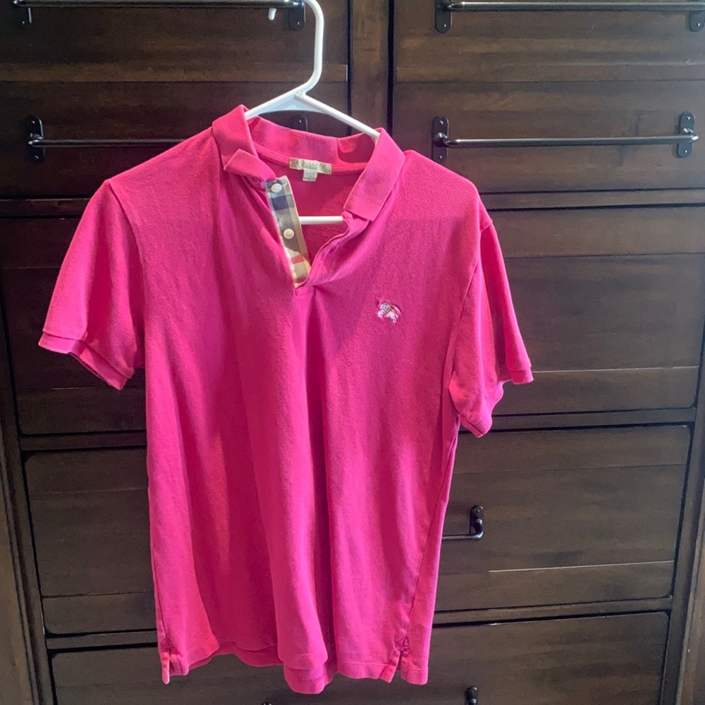 Burberry Pink Collared Shirt 10/10 Condition Size Medium